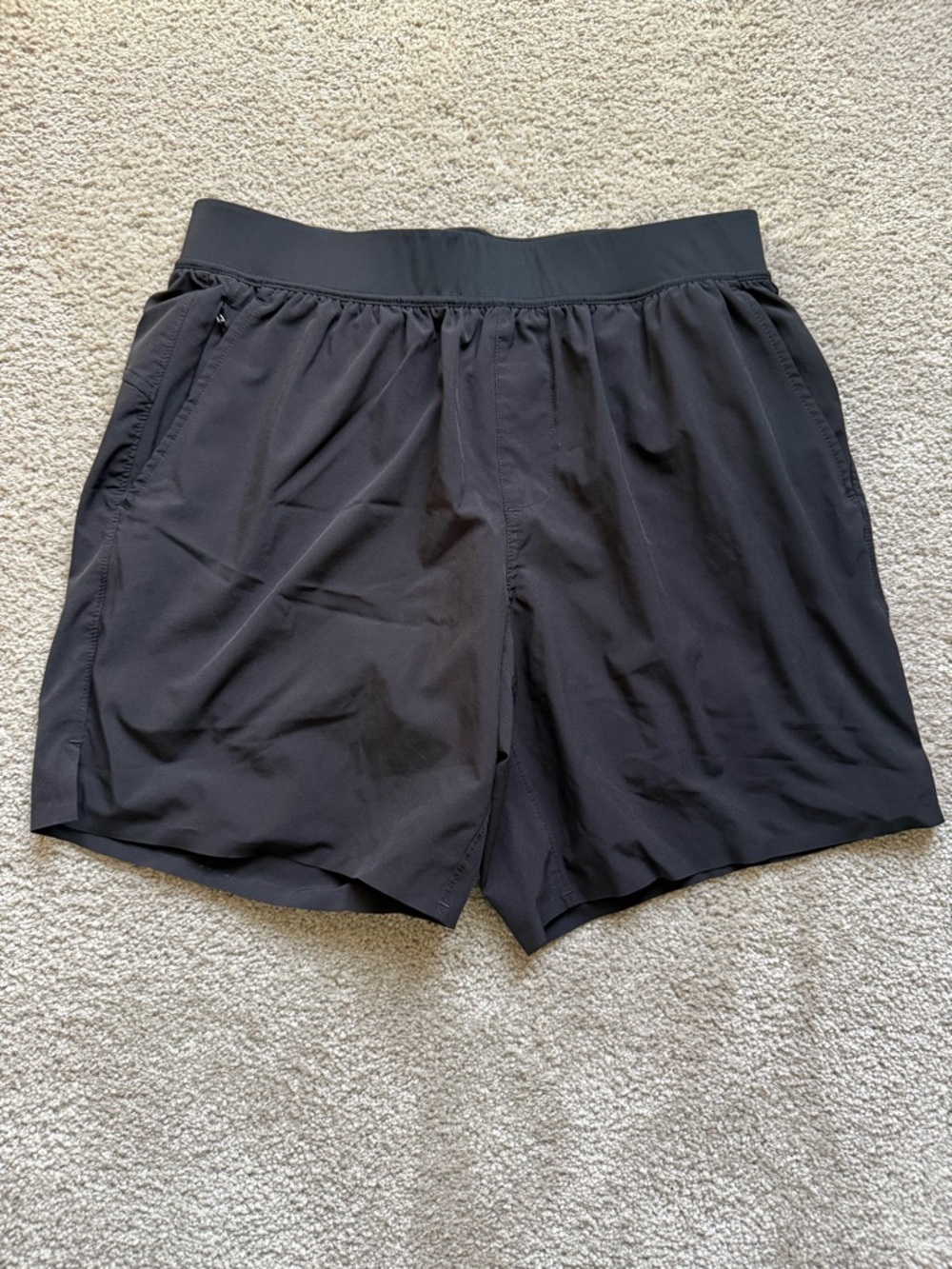 TRUE CLASSIC - Men's Black Athletic Shorts - Lightweight Performance, LINED